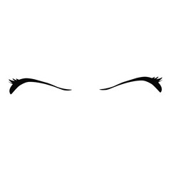 Design the shape of the eye brow. Perfect for card elements, stickers, social media, cartoons