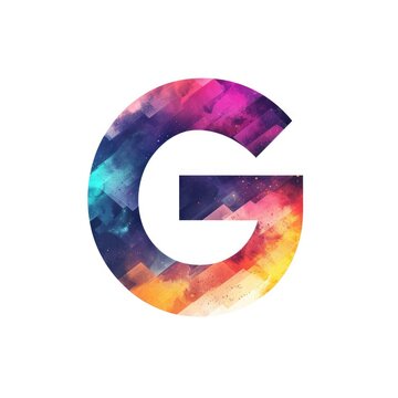 abstract colorful shape abstract 3d logo illustration of the letter G
