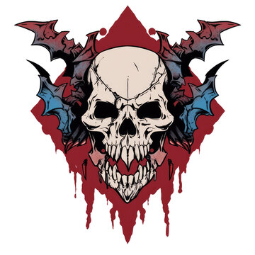 Art Illustration Skull bone style epic transparent for t-shirt and sticker