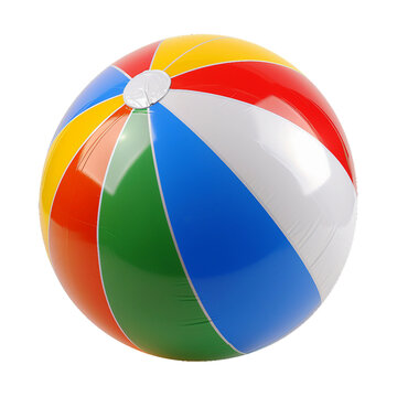 Beach ball, isolated PNG object