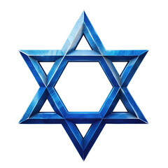 Star of david, Seal of solomon, Jewish star, Shield of david, Israel logo, symbol of Jewish identity and Judaism, 3D design isolated on transparent background