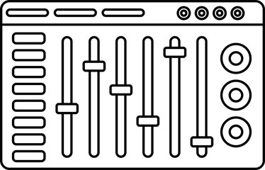 Equalizer Outline Vector Illustration