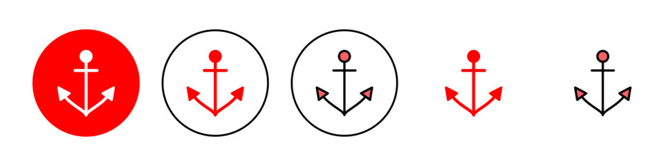 Anchor icon set illustration. Anchor sign and symbol. Anchor marine icon. - obrazy, fototapety, plakaty