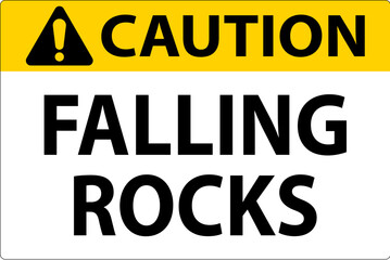 Caution Sign, Falling Rocks