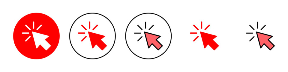 Click icon set illustration. pointer arrow sign and symbol. cursor icon