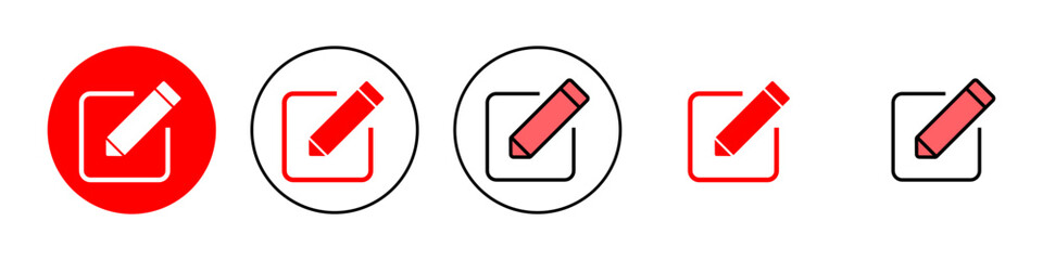 Edit icon set illustration. edit document sign and symbol. edit text icon. pencil. sign up