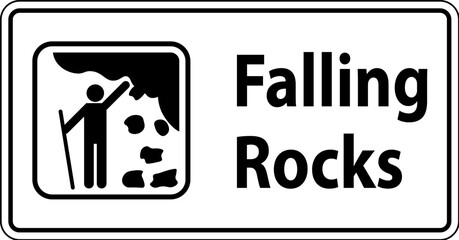 Campground Sign, Park Sign and Guide Sign, Falling Rocks
