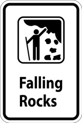 Campground Sign, Park Sign and Guide Sign, Falling Rocks