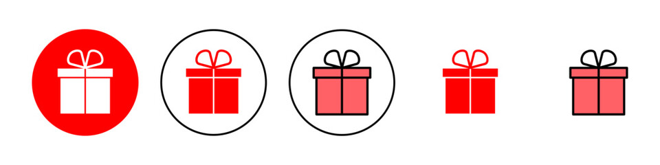 Gift icon set illustration. gift sign and symbol. birthday gift