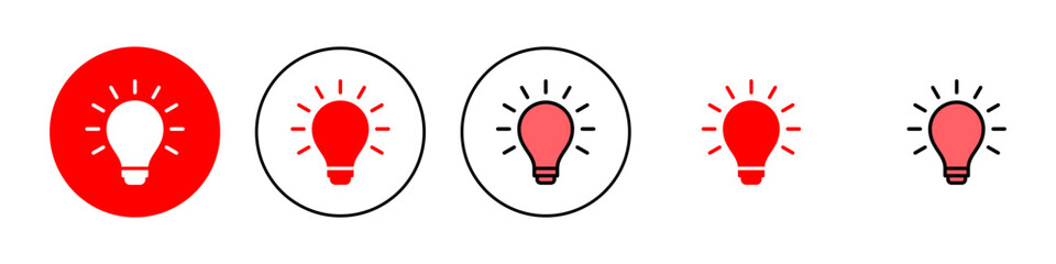 Lamp icon set illustration. Light bulb sign and symbol. idea symbol.