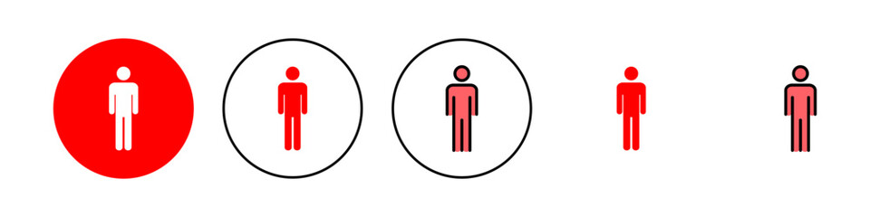 Man icon set illustration. male sign and symbol. human symbol