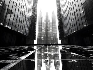 3D rendering of skyscrapers in the city of China.