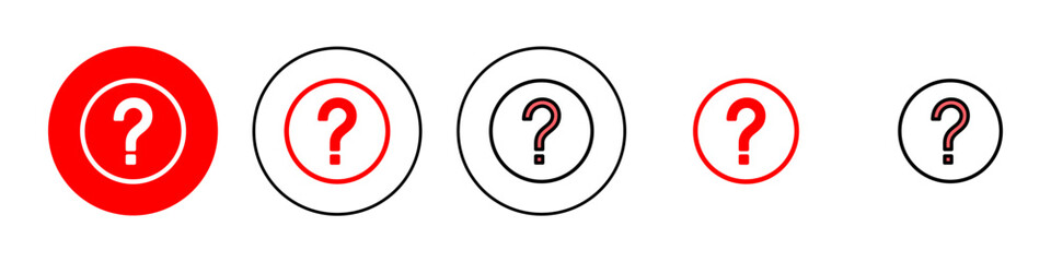 Question icon set illustration. question mark sign and symbol
