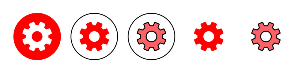 setting Icon set illustration. Cog settings sign and symbol. Gear Sign