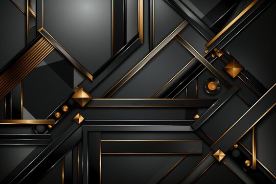 Black_abstract_geometric_background._Elegant_black background