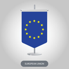 Elevate your space with the European Union Table Flag. Perfect for desks and events, showcasing EU pride in a stylish and compact design