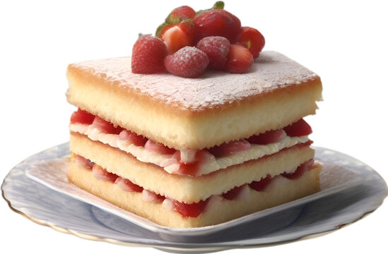 Sponge Cake. Close-up image of a Classic Victoria sandwich recipe.