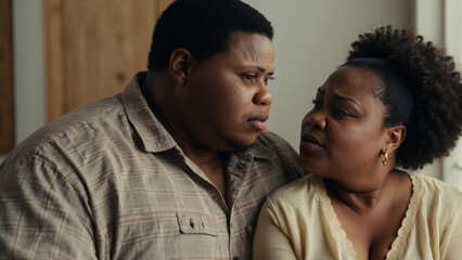 Fototapeta na wymiar Obese African American Couple