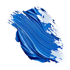 Blue color smear, isolated PNG object