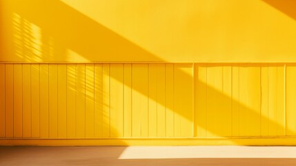 Obraz premium Image of a wall adorned with yellow paneling.