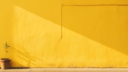 Image of a wall adorned with yellow paneling.