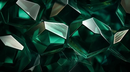 Deurstickers Image of an emerald gem texture. © kept