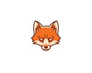 fierce fox head mascot logo
