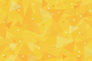 背景素材 黄色 バックグラウンド 三角パターン 模様 柄 ポップ ドット ストライプ