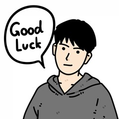 cartoon man with great attitude