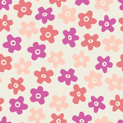 Seamless pattern floral background texture cute pretty simple illustration japanese style modern