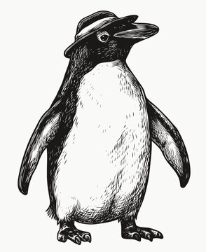 recommend clip art: penguin on a white background