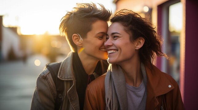 Image of love in a lesbian couple.