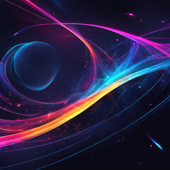 A swirling vortex of blue and pink energy with bright spots and streaks throughout.