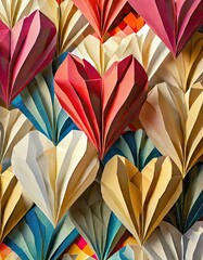 paper hearts background 