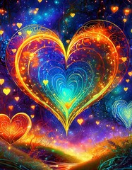 background with hearts