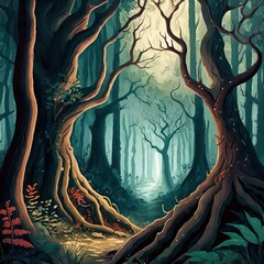 background with tree and roots