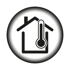 Home temperature icon. Vector illustration. EPS 10.