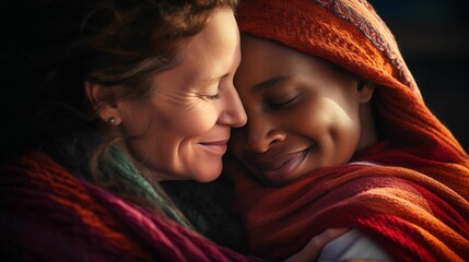 Image of two women hugging.