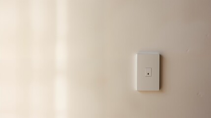 Light switch mounted on a neutral-colored wall.
