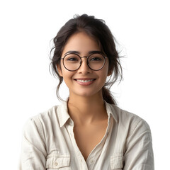 Obraz premium A cheerful Indian university student representing women's educational opportunities in India.