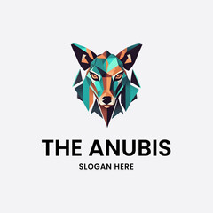 anubis logo design gradient style