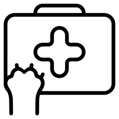 First aid kit icon with outline style. Suitable for website design, logo, app and UI. Based on the size of the icon in general, so it can be reduced.