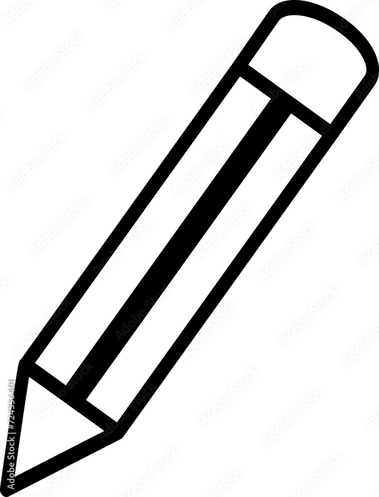 Poster pencil icon. replaceable vector design.