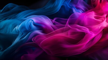 Fototapeta premium Waves of ethereal smoke on a dark background.