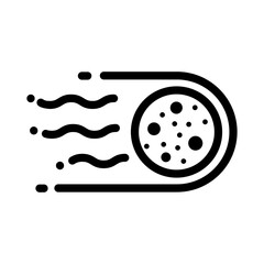 Meteor icon in line style.  Icon about outer space