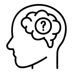 doubtful outline icon