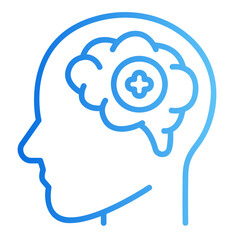 positive thinking gradient icon