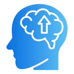 human mind gradient icon