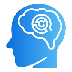 logical thinking gradient icon