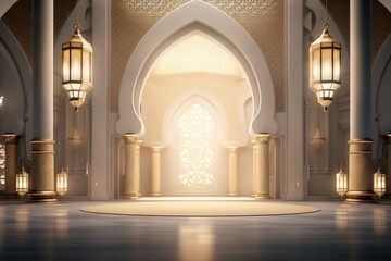 Fototapeta na wymiar Ornate details Islamic stage ornament design